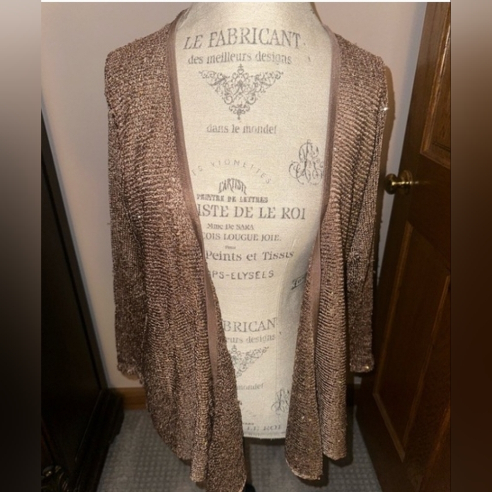 Belldini Metallic Brown Cardigan PTP 20